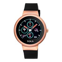 Фитнес-часы TOUS Rond Touch из стали с розовым ионным напылением со сменным силиконовым ремешком