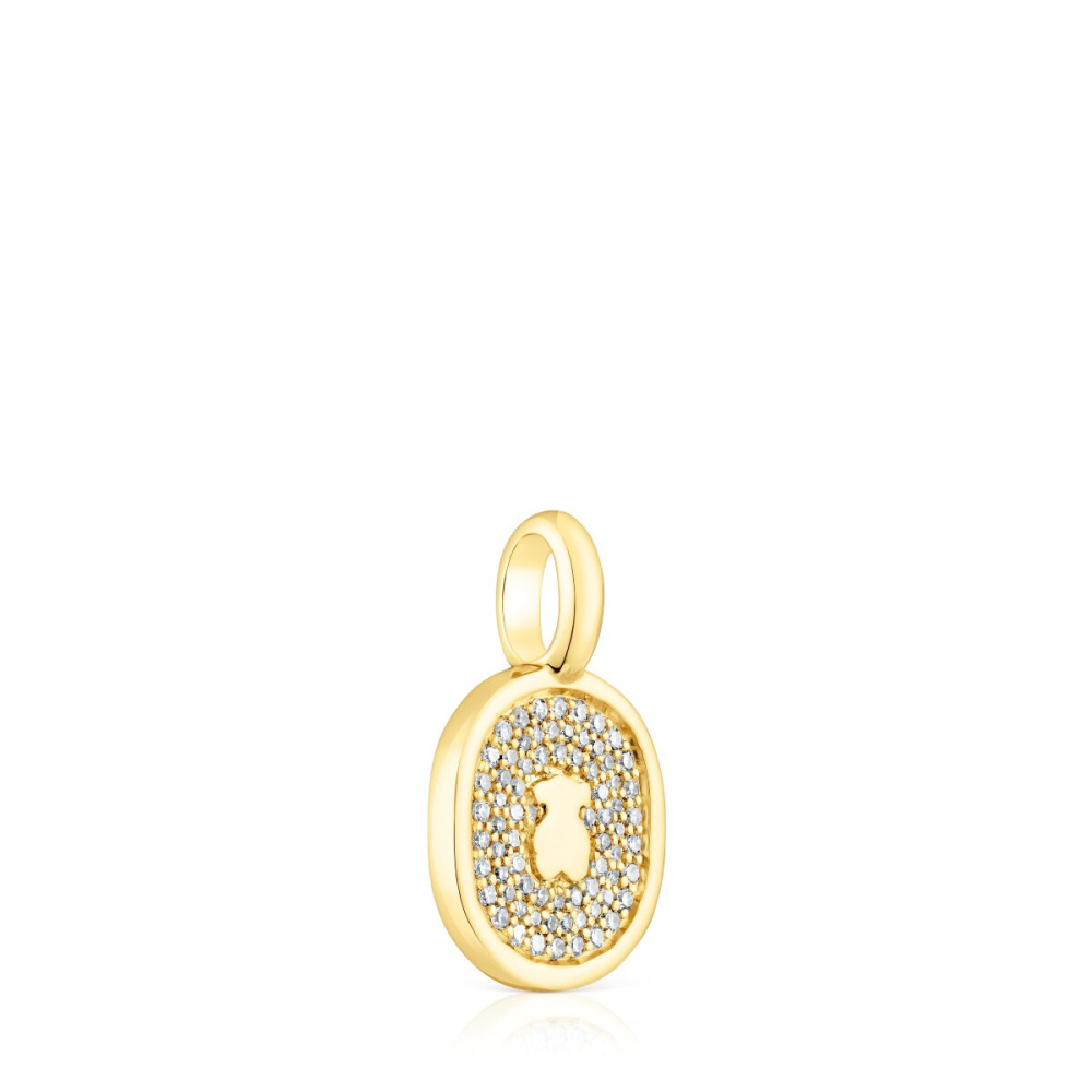 Золотая подвеска Oursin с бриллиантами фото 3