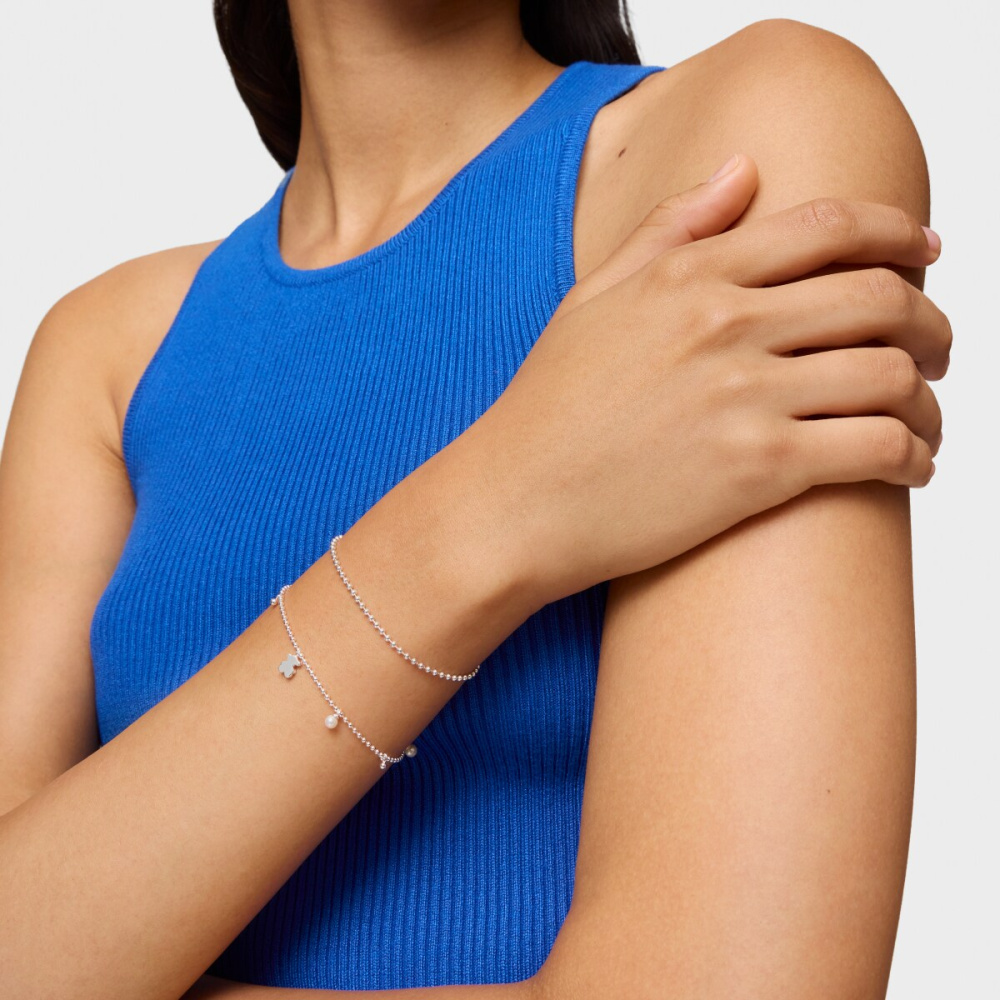 Браслет из серебра с жемчугом фото 6