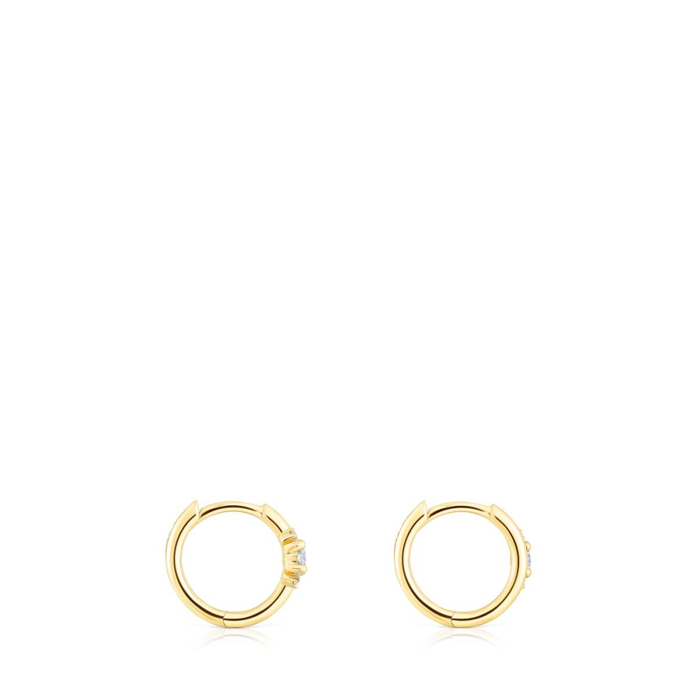 Серьги-кольца TOUS Les Classiques из 18-каратного золота с бриллиантами фото 3