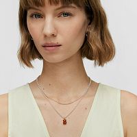 Кулон Bold Bear из стали с оранжевым покрытием
