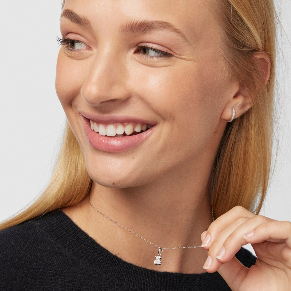 Кулон Bear из белого золота с бриллиантами фото 9