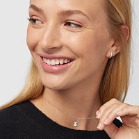 Кулон Bear из белого золота с бриллиантами