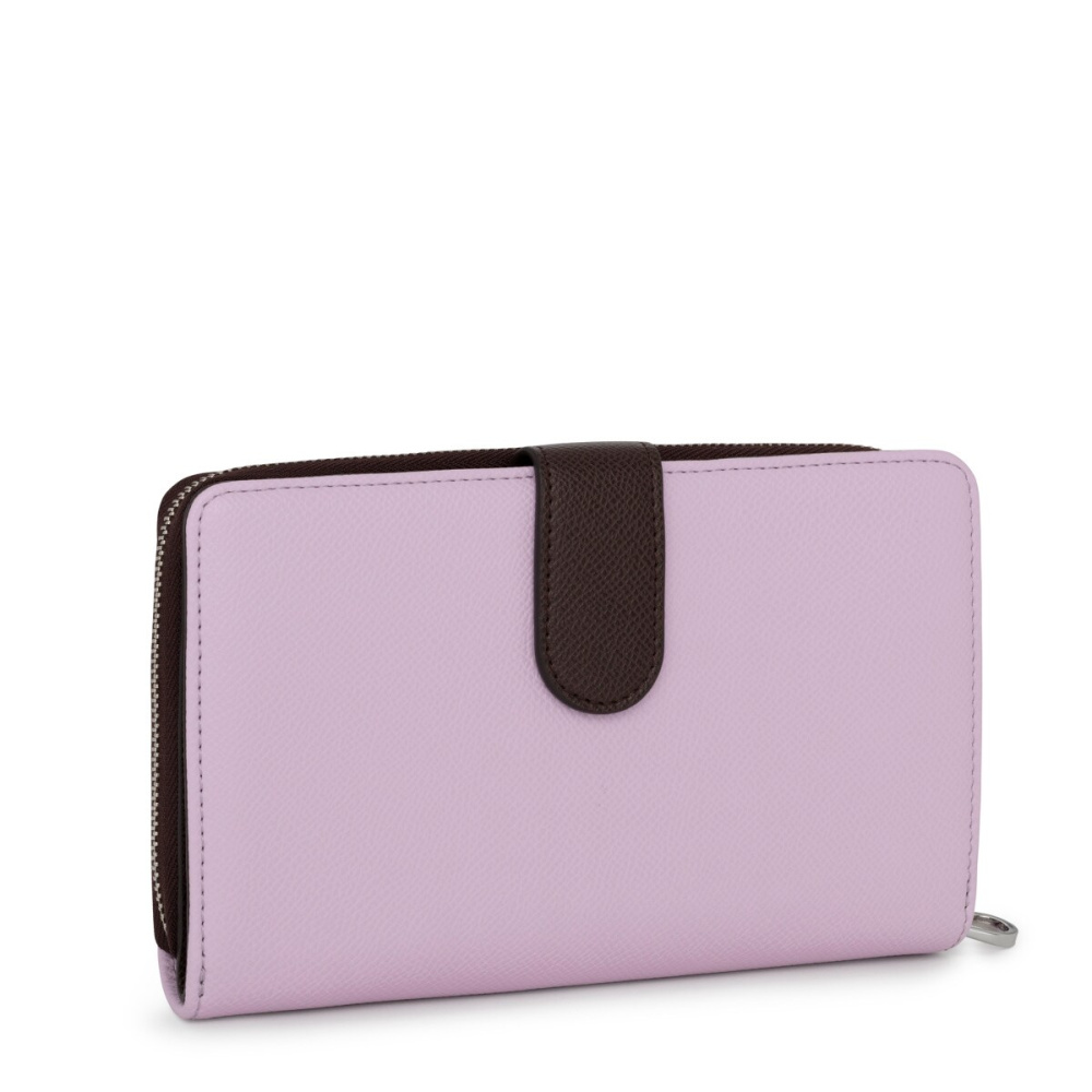 Сиреневый бумажник New Dubai Saffiano среднего размера фото 3