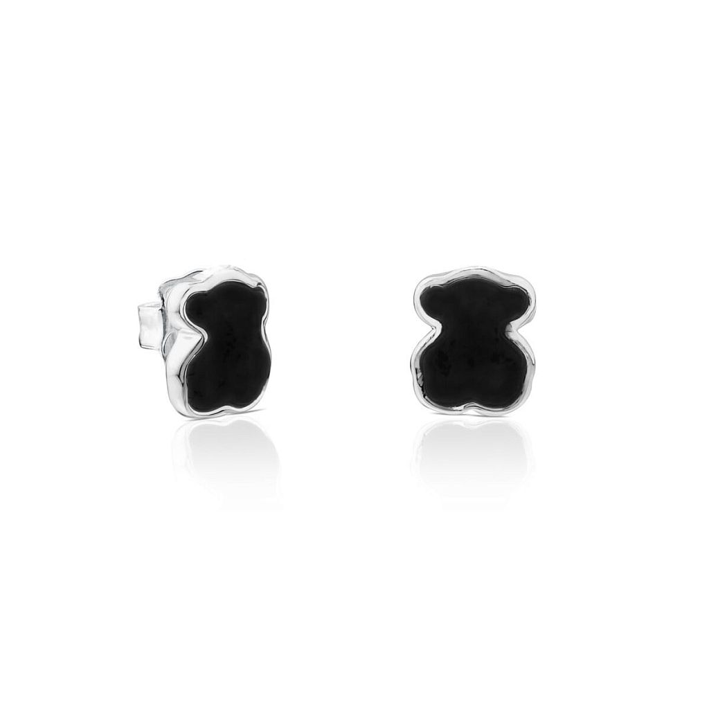 Серьги New Color из серебра с ониксом