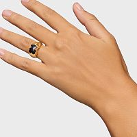 Кольцо из вермеля с ониксом