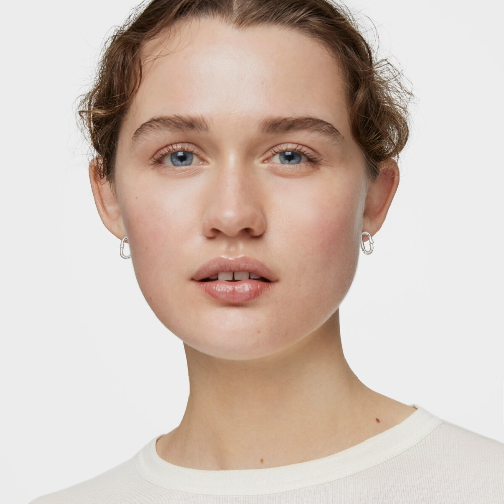 Серьги Hold Oval из серебра фото 6