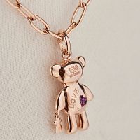 Кулон Teddy Bear Stars из вермеля с камнями