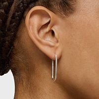 Серьги-кольца из серебра и вермеля 