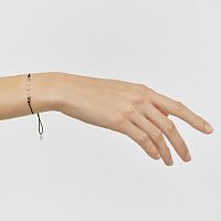Браслет Bold Motif из нейлона и серебра с жемчугом и камнями