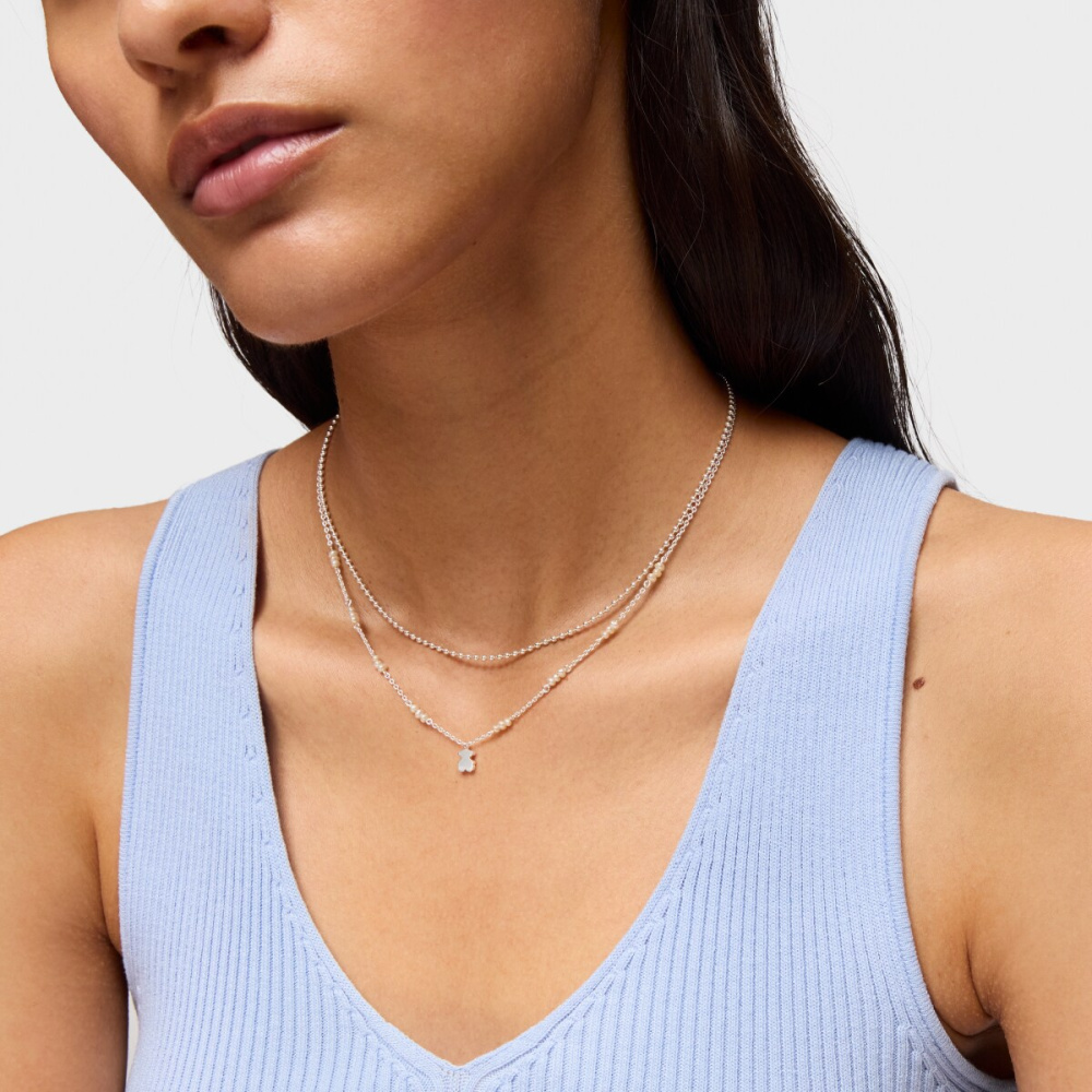 Колье из серебра с жемчугом фото 7