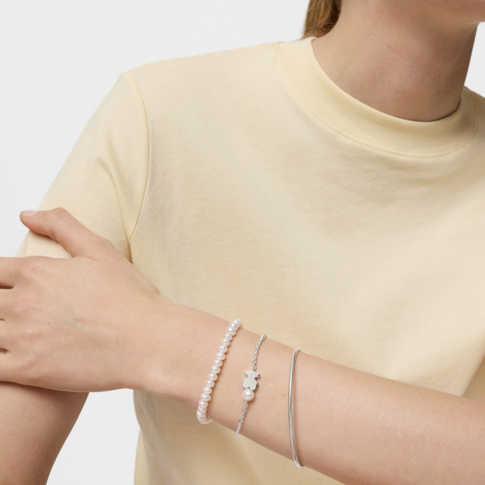 Браслет из серебра с жемчугом фото 7