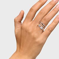 Набор колец из серебра со шпинелью