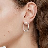Серьги Hold Oval из серебра