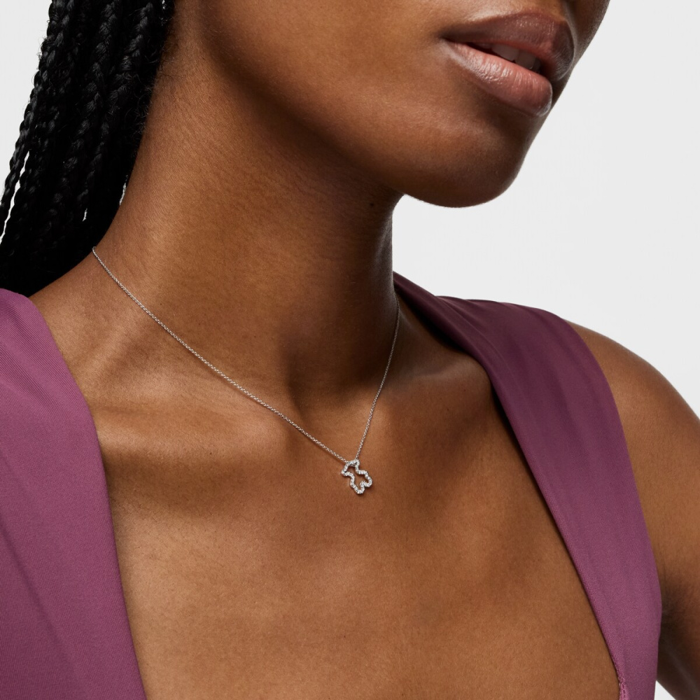 Кулон из белого золота с бриллиантами фото 9