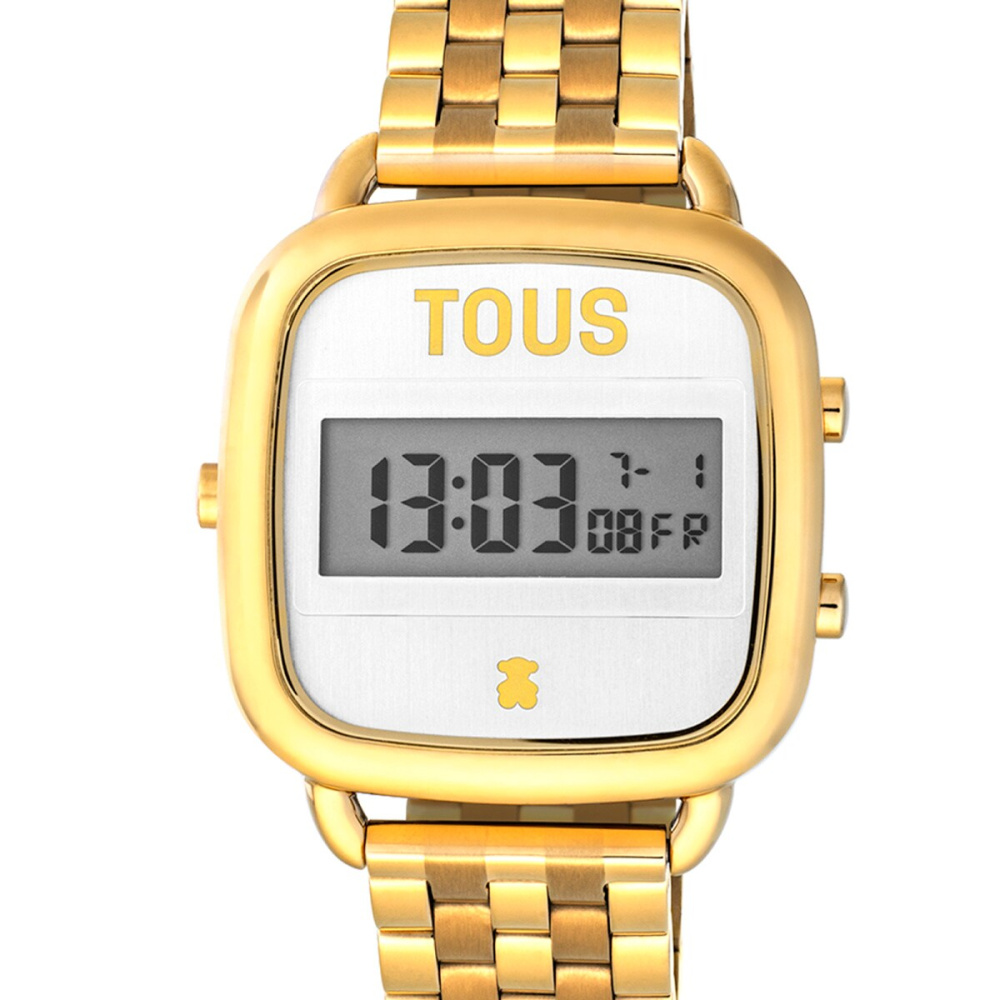 Часы D-Logo Digital со стальным ремешком золотистого цвета фото 4