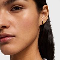 Серьги 1950 из жёлтого золота с лазуритом