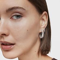 Серьги-креолы Bold Motif из серебра