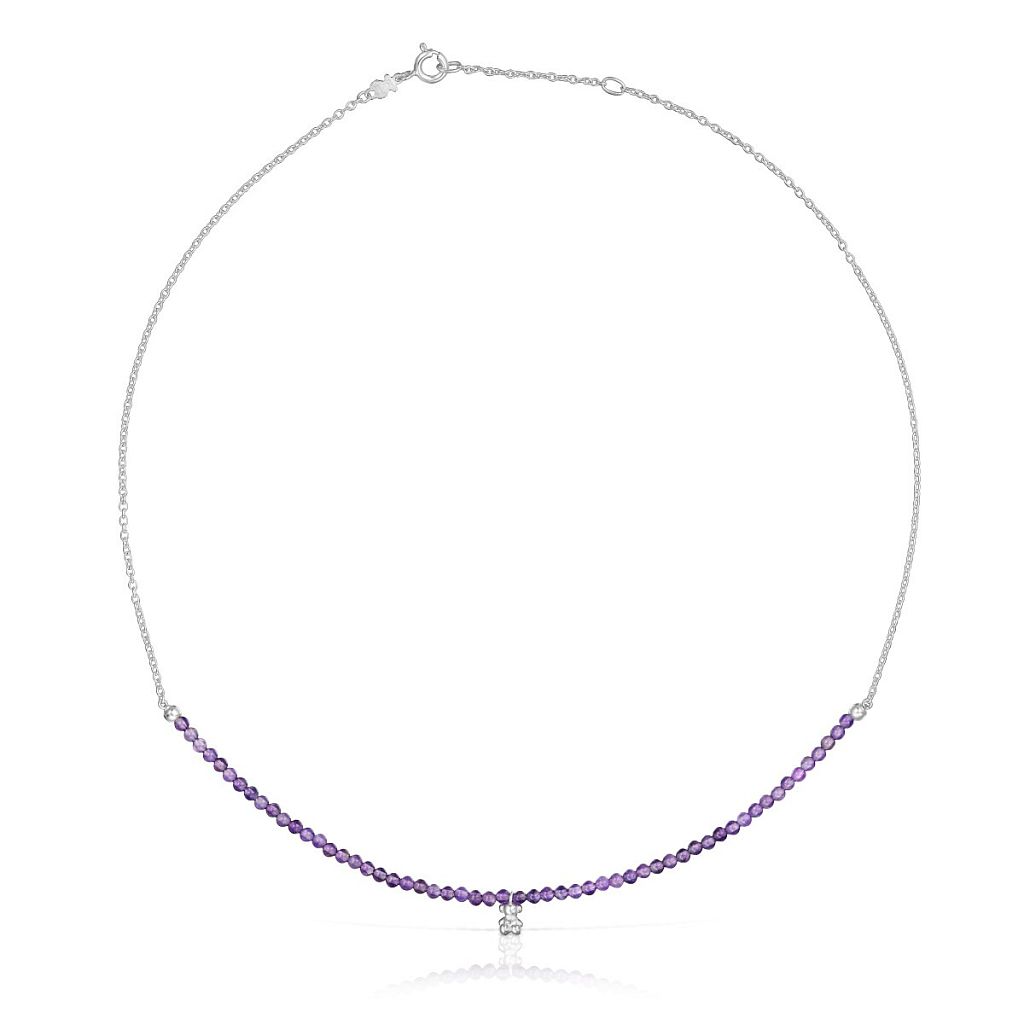Колье Bold Bear из серебра с аметистом