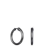 Серьги Basics из темного серебра