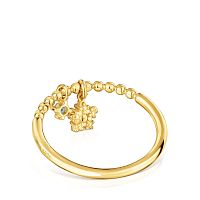 Кольцо Grain Ring из вермеля с голубым топазом