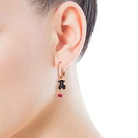 Серьги Motif из вермеля со шпинелью и рубином