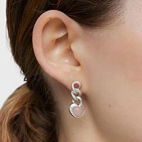 Серьги Bold Motif из серебра с халцедоном