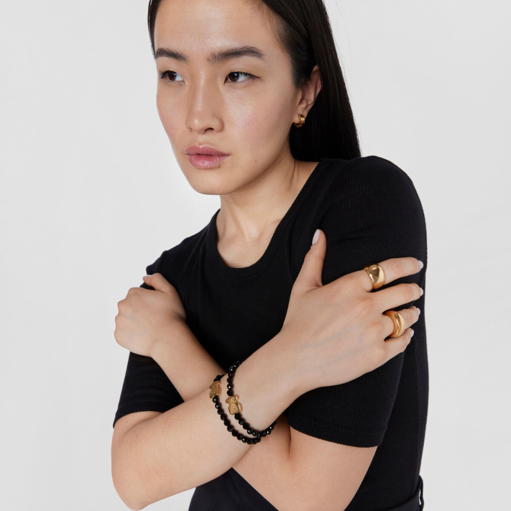 Браслет из вермеля с ониксом фото 5