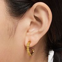 Серьги-креолы Straight из вермеля