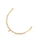 Браслет из вермеля с аметистом