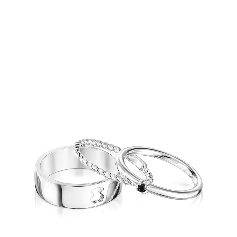 Сет колец Ring Mix из серебра со шпинелью  фото 3
