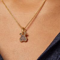 Подвеска с медвежонком Luah из вермеля с кварцем