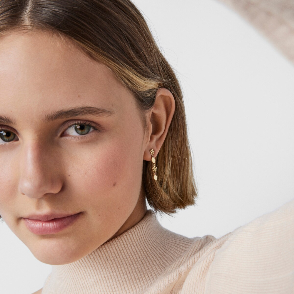 Серьги Fragile Nature из золота с бриллиантами и рубинами фото 8