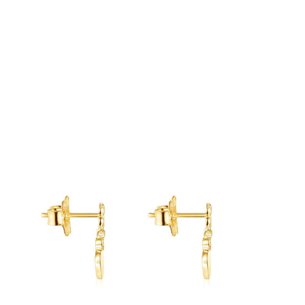 Серьги Fragile Nature из золота с бриллиантами и рубинами фото 3