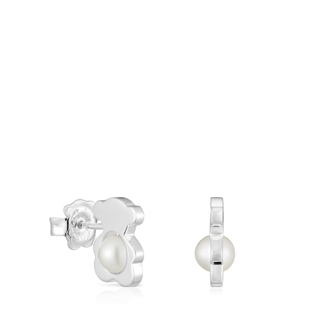 Серьги I-Bear из серебра с жемчугом