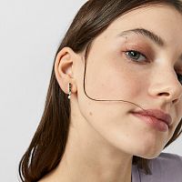Серьги Straight из серебра с жемчугом