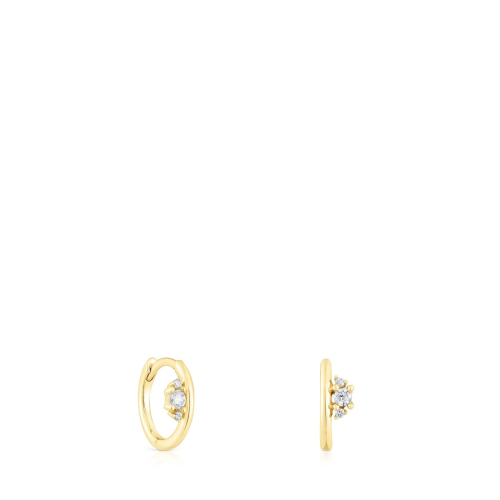 Серьги-кольца TOUS Les Classiques из 18-каратного золота с бриллиантами фото 5