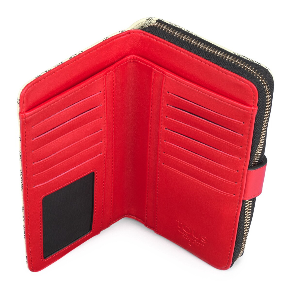 Средний кошелек Kaos Icon разноцветный, бежевый и красный фото 4