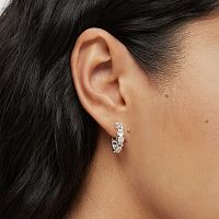 Серьги-креолы Bold Motif из серебра