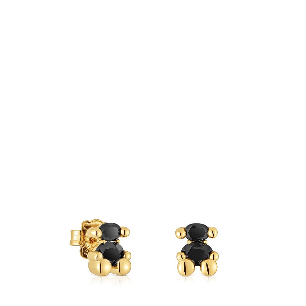 Серьги Color Bear из вермеля с ониксом