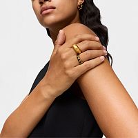 Кольцо из вермеля с ониксом