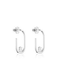 Серьги-креолы из серебра