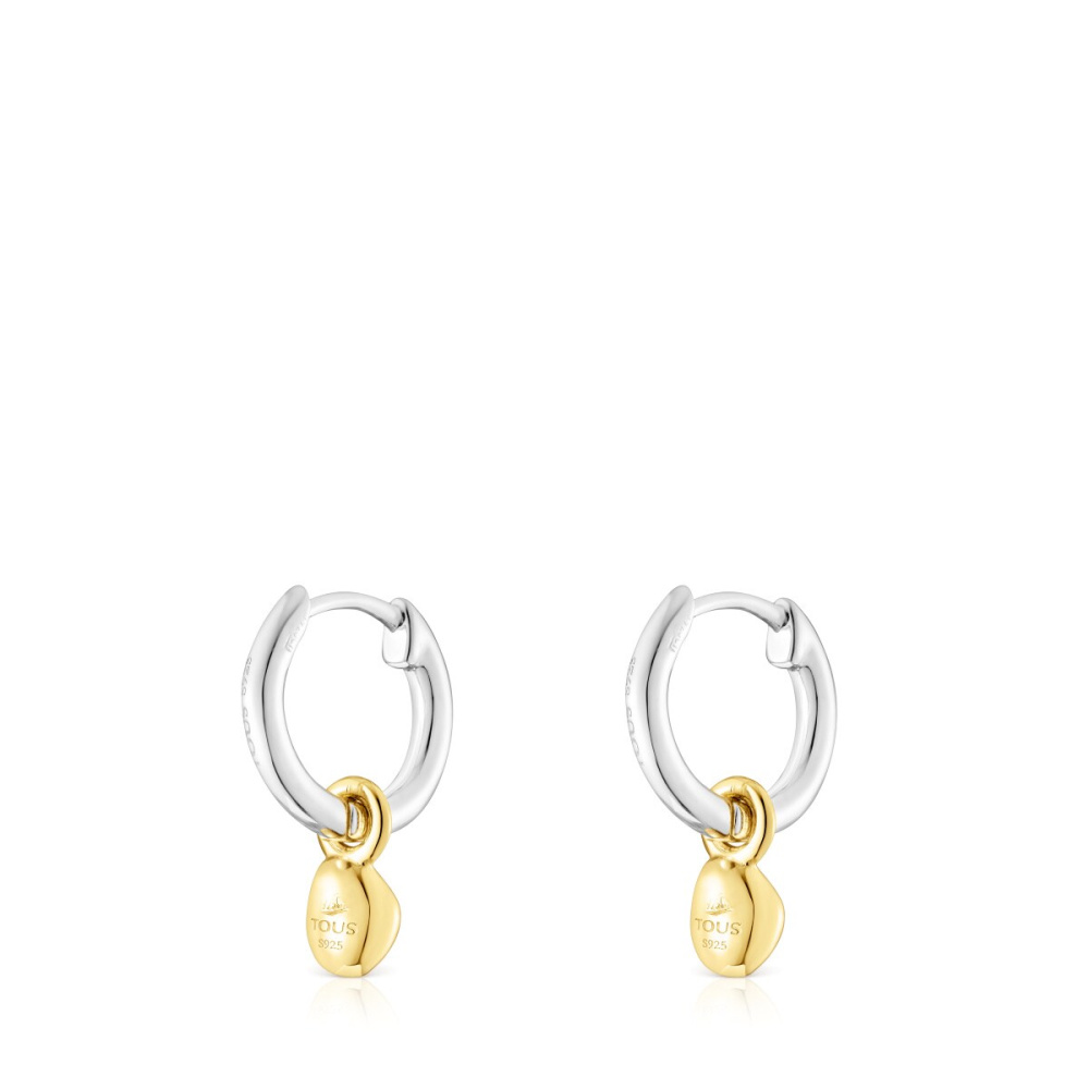 Серьги-кольца Joy Bits из серебра и вермеля фото 4