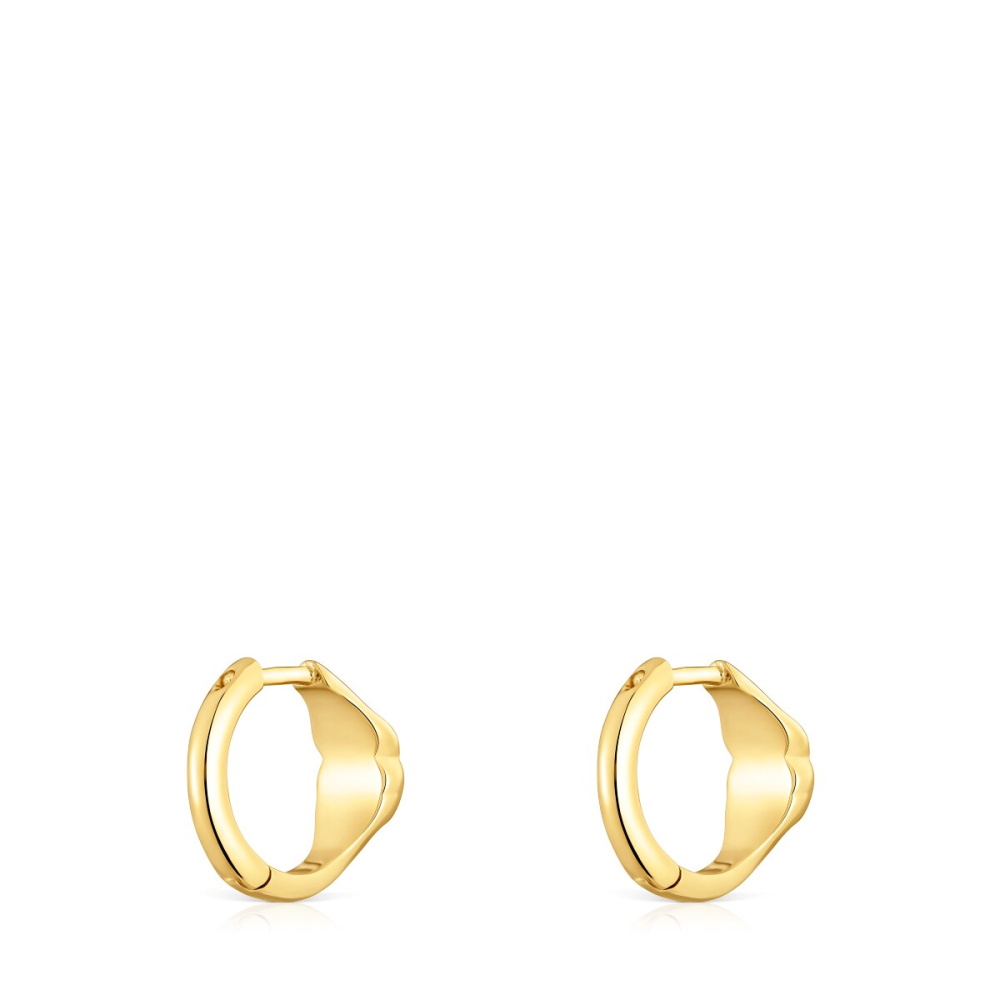 Серьги-кольца из вермеля с ониксом фото 4