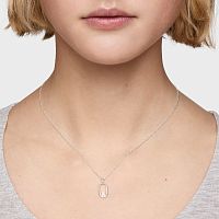 Колье из серебра с кварцем