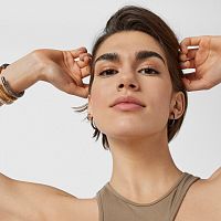 Серьги Basics из темного серебра