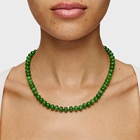 Ожерелье Hold Oval из вермеля с зеленым кварцем