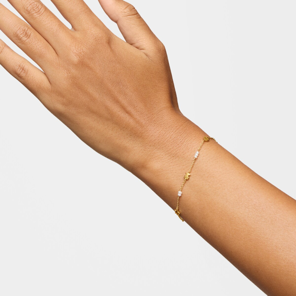 Браслет Sweet Dolls из желтого золота  и культивированного жемчуга. фото 7