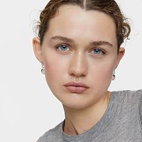Серьги Bold Motif из серебра с халцедоном
