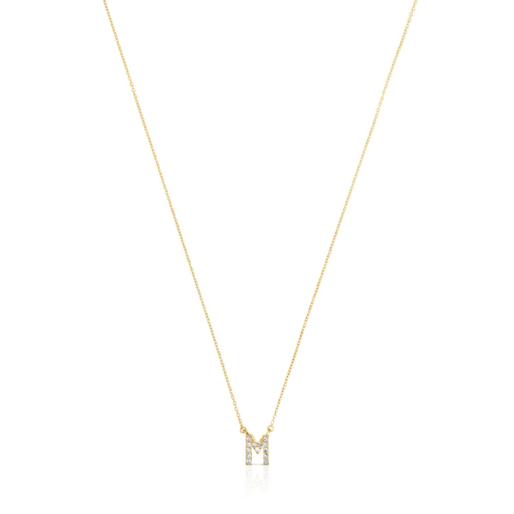 Колье Alphabet из желтого золота с бриллиантами  фото 2